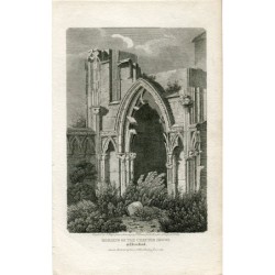 Vestiges de la salle capitulaire gravés par J. Roffe d'après un dessin de J. Hearne