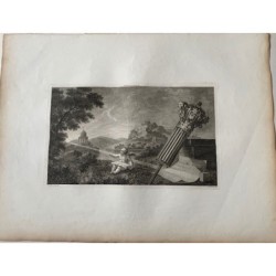 Frontispice (de la Perspective architecturale de Kirby), d'après Hogarth. Édition Heath, 1822.