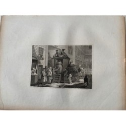 La diligence ou la cour de l'auberge de campagne, 1747, d'après Hogarth (vers 1820)