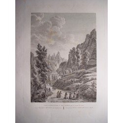 España. Cataluña. Barcelona «Entrada del Monasterio de Mont-serrat» Alexandre Laborde (1810-11).