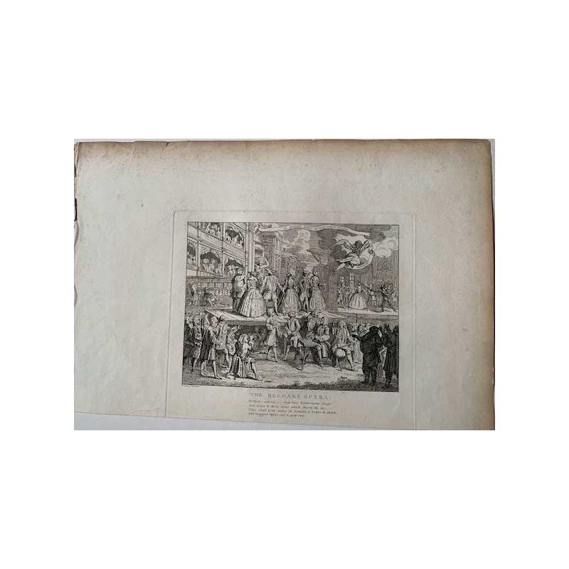 The Beggarrs Opera grabado de William Hogarth en el siglo XVIII