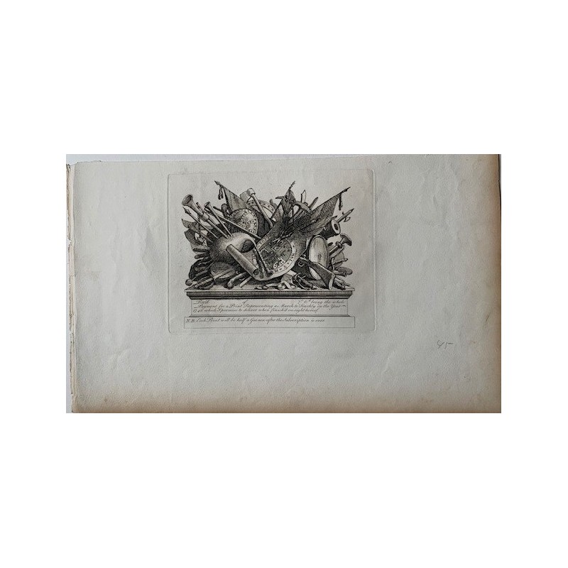 Receipt for a Print of The March of the Guards to Finchley. Heath edition, 1822