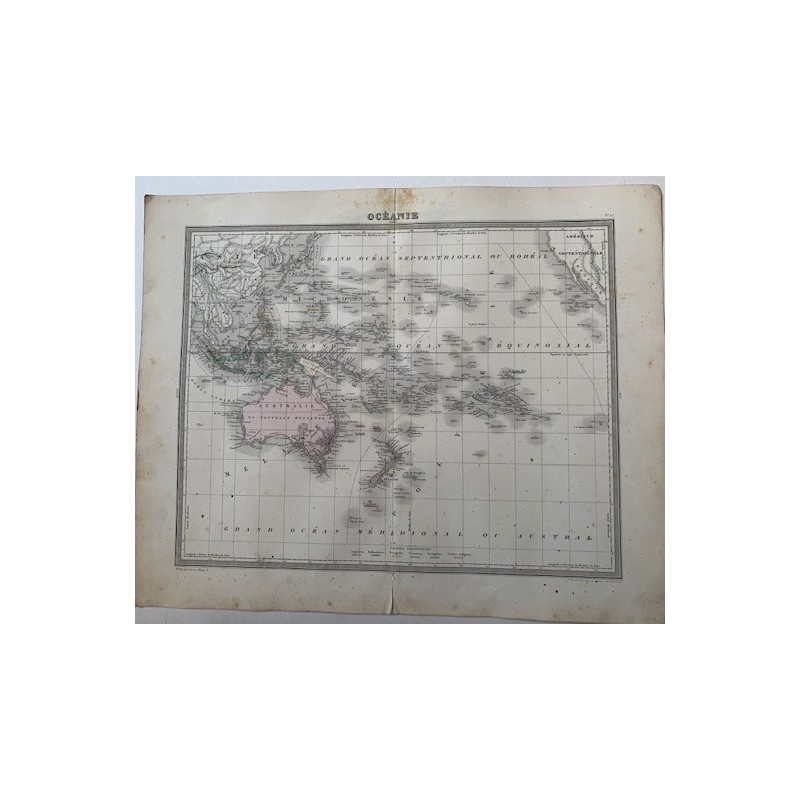 Tardie Map of Oceania, 1874