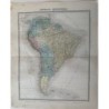 Carte ancienne de l'Amérique du Sud. Tardieu et Vuillemin (1863)