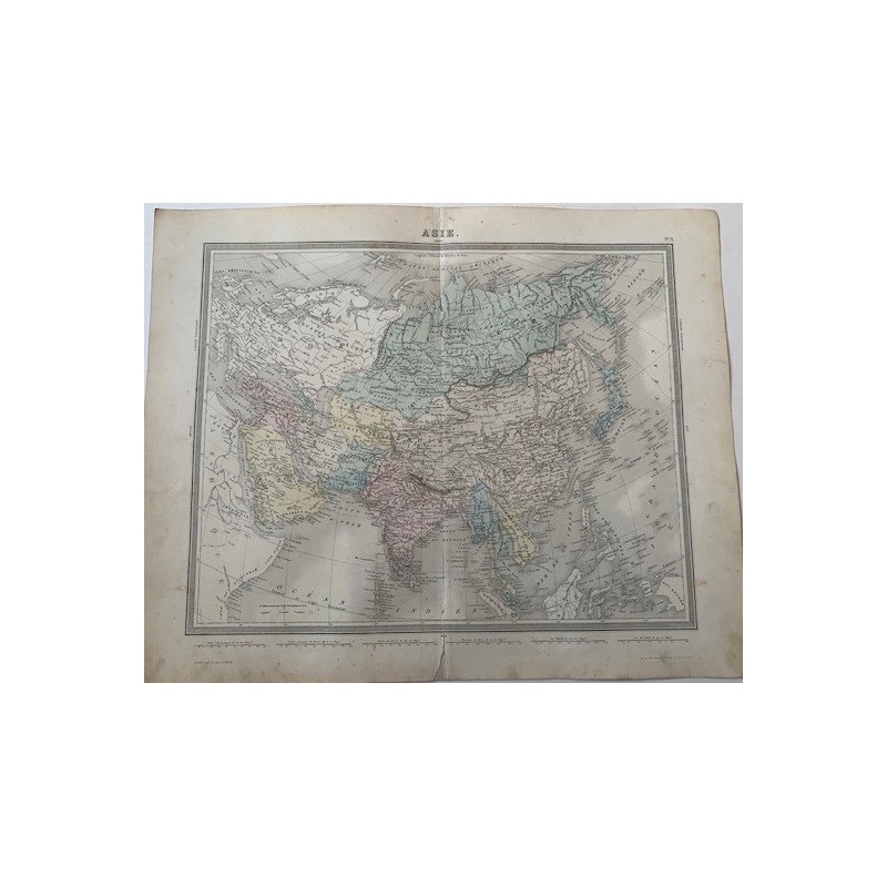 Carte de l'Asie par Tardie, 1874