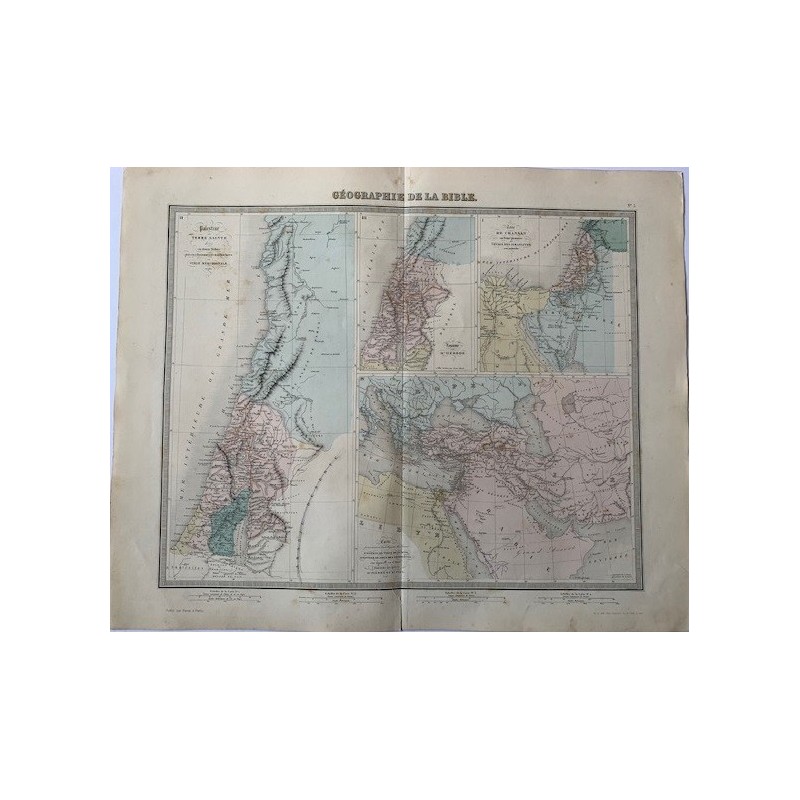 Carte des lieux bibliques de Tardie, 1874