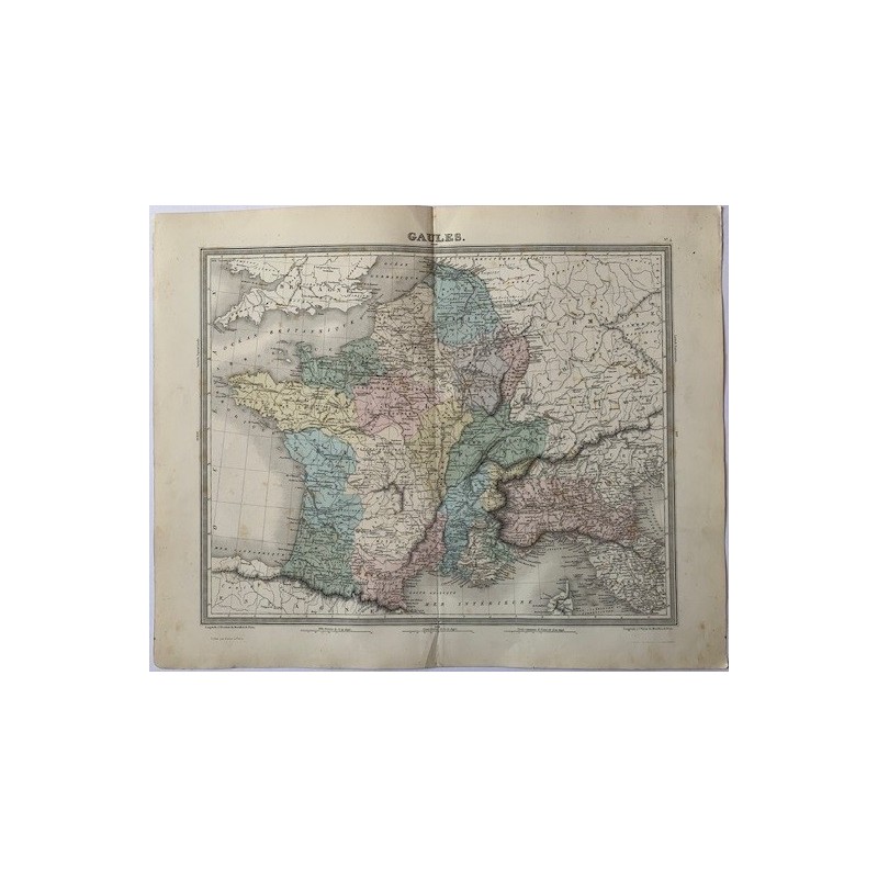 Carte ancienne de France. Tardieu et Vuillemin (1863)