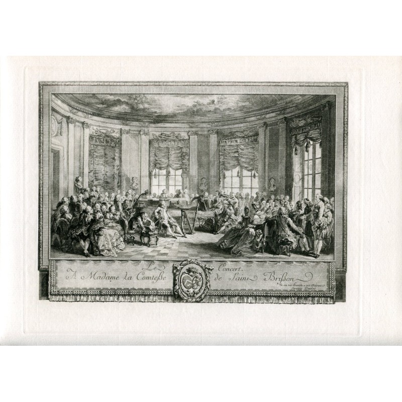 Das Konzert für Madame, die Gräfin von Saint Brisson. Heliogravüre, 1910.