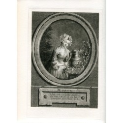 Perrette gravée par H. Guttenberg d'après un dessin de Baudouin