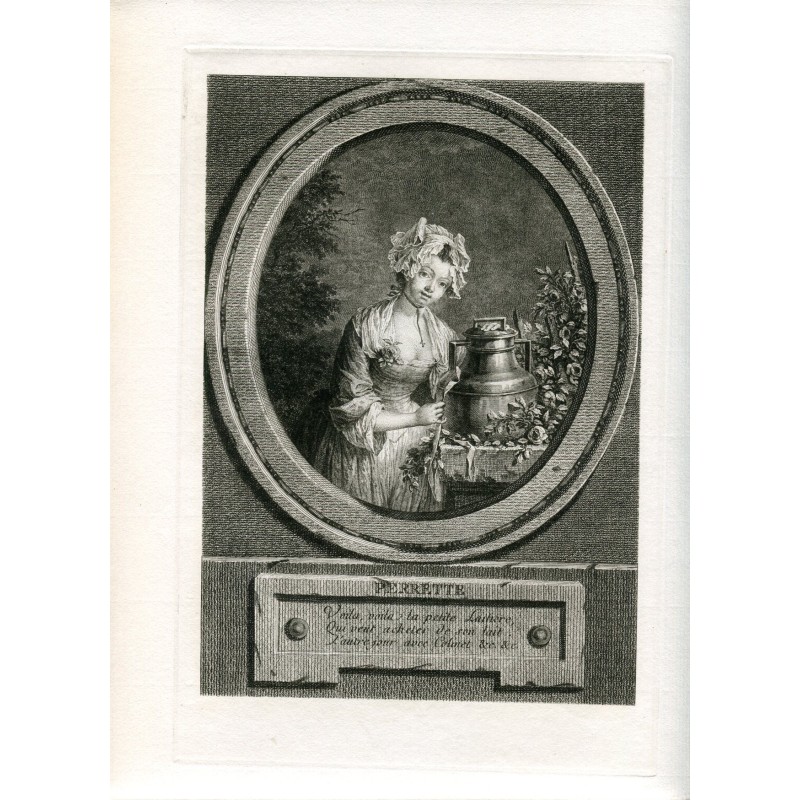 Perrette gravée par H. Guttenberg d'après un dessin de Baudouin