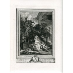 The Gallant Gardener engraved by J.S. Helman from a drawing by Baudoiun