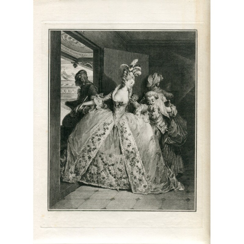 Les adieux, engraved by De Launay from a drawing by Moreau