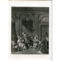 Il biglietto dolce inciso da de Launay da un disegno di Lavreince