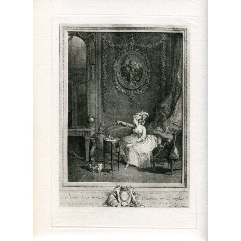 The Consolation of Absence, engraved by N. De Launay, copy of Lavrence
