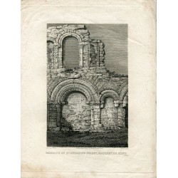 Remains of St. Andrews, Priory, Rochester engraved by J. Tyrel