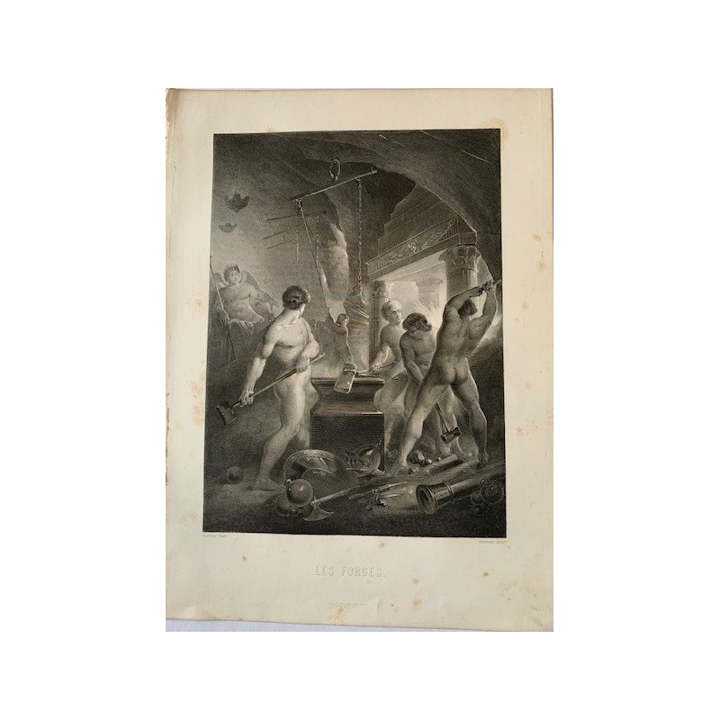 1855. Incisione di Delaistre per il 'Paradiso perduto' di Milton.