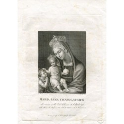 Sainte Marie la Consolatrice, Basilique de Sant'Ambrogio - Gravure ancienne
