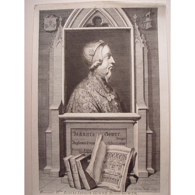 Joannes Gower. Gravé par George Vertue (Londres 1684-1756).