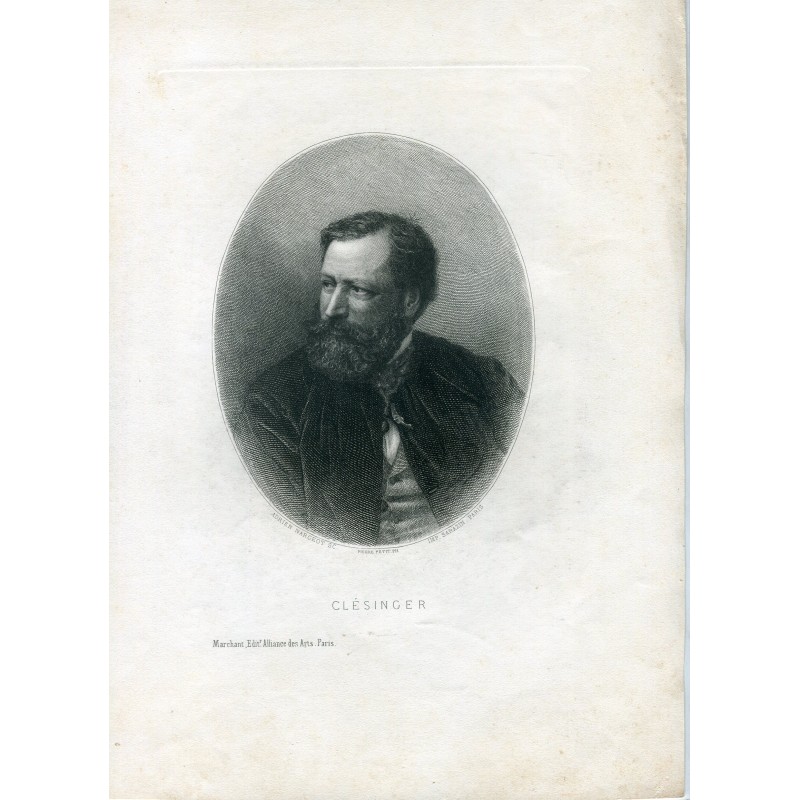 Auguste Clasinger inciso da Pierre Salazin da un disegno di A. Nargeot