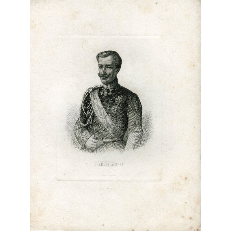 Charles Albert dibujado y grabado por Metzmacher