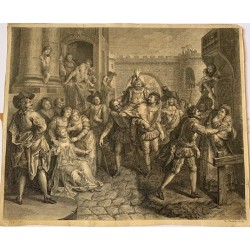 D'après Charles Antoine Coypel, Sancho Panza arrivant sur l'île de Barataria (Don Quijote), 1723-1724 (vers)