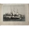 Bombardement des forts de l'estuaire de Tétouan, lithographie de Pedro Perez de Castro