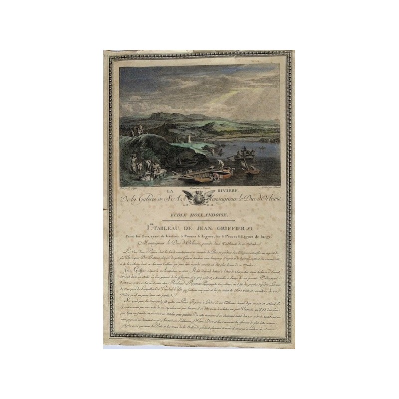 La Rivière gravée par Lienard d'après une œuvre de J. Griffier