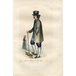 1844. Schwarzwald, traditionelle Trachten für Männer und Frauen. Deutschland.