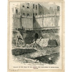 1865. Resti del muro della vecchia Londra, Jewry Street