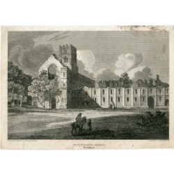 Abbaye de Fountains gravée par Owen en 1812 d'après un dessin de JP Neale