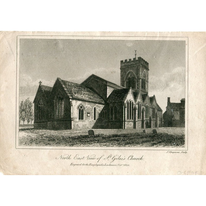North east of St. Giles's Church engraved by J. Chapman