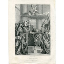 La famille Pesaro, lithographie de JJ Martinez, 1859.