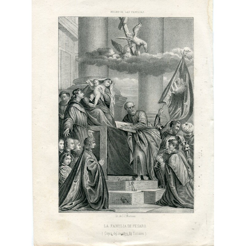 The Pesaro Family, lithograph by JJ Martinez, 1859.