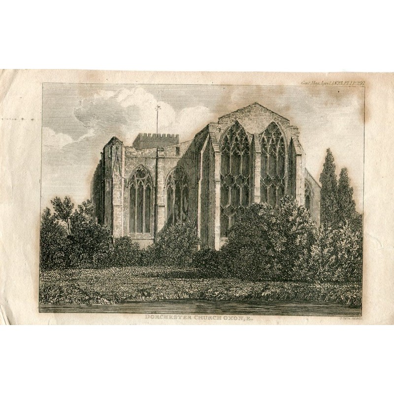 Église de Dorchester, Oxon E. Gravé par G. Hollis
