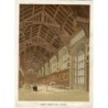 Christ Church Hall, cromolitografia antica di Oxford