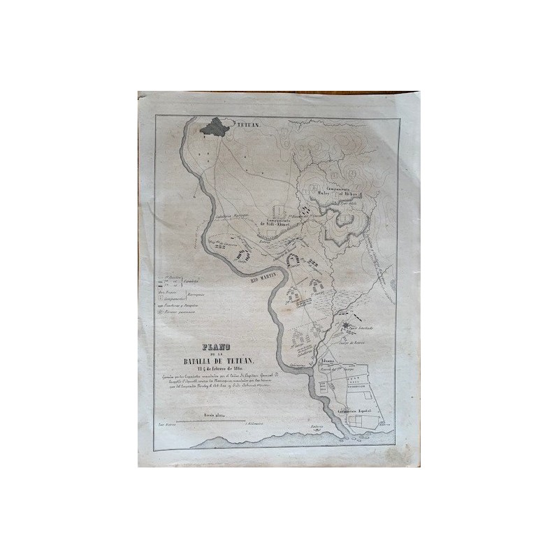 Mappa della battaglia di Tétouan, 1860