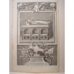 Tombeau du roi Henri V à l'abbaye de Westminster - Gravure de 1787