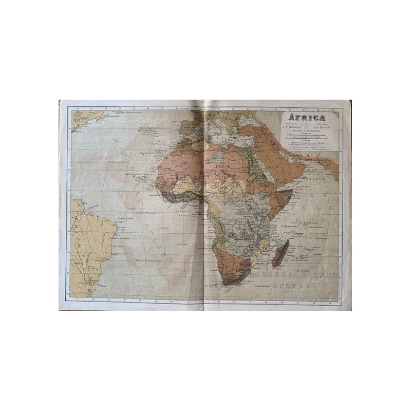 Map of Africa by JP Morales and Otto Neussel, 1877