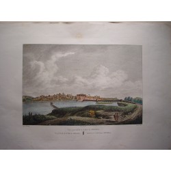 Spain. Estremadura. Badajoz "General view of Merida" Alexandre Laborde (1810-11)