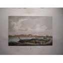 Spain. Estremadura. Badajoz "General view of Merida" Alexandre Laborde (1810-11)