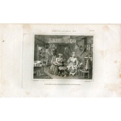 Harlots Progress n. 3 stampa di DB Pyet invertita da una stampa di Hogarth