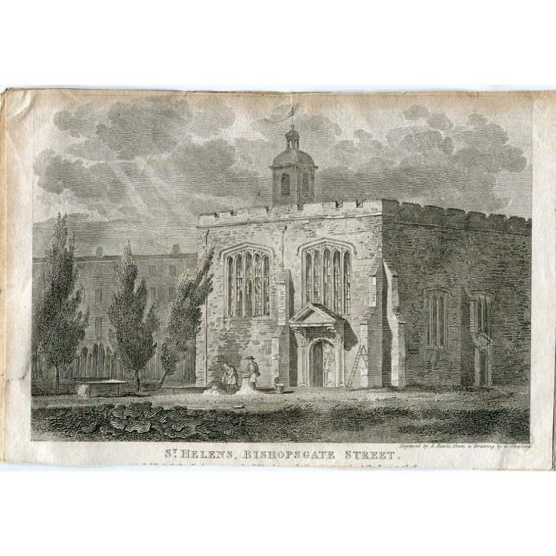 St. Helens Bishops Gate Street, graviert von Samuel Rawle