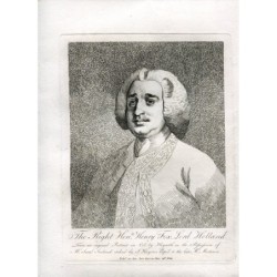 Il giusto onorevole Henry Fox Lord Holland inciso da J. Haynes 1782 copia Hogarth