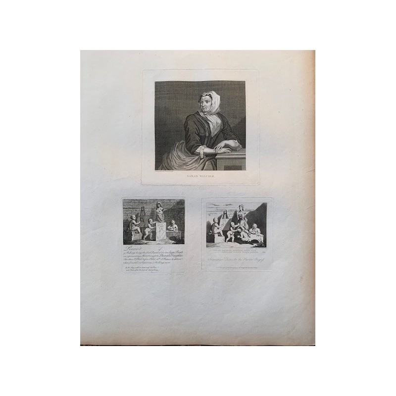 Sarah Malcolm - Boys Peeping at Nature /-Subscription Ticket to Harlot's Progress - William Hogarth - Heath edition 1822