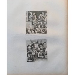 Le public rieur / Un chœur de chanteurs. William Hogarth, 1822