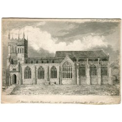 St. Mary's Church, Warwick ... wie sie vor dem Brand von 1694 aussah