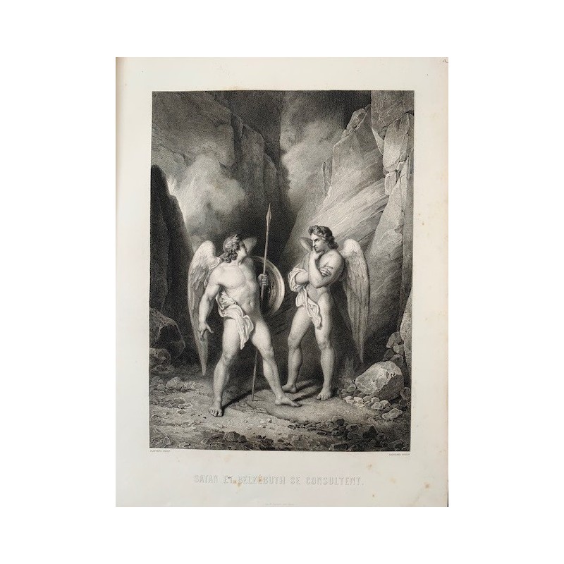 1855. Satan and Beelzebub for Milton's 'Paradise lost'