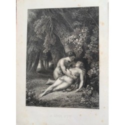 Le revell d'Éve gravé par Pelée et Charles Lalaisse d'après une oeuvre de Melin.