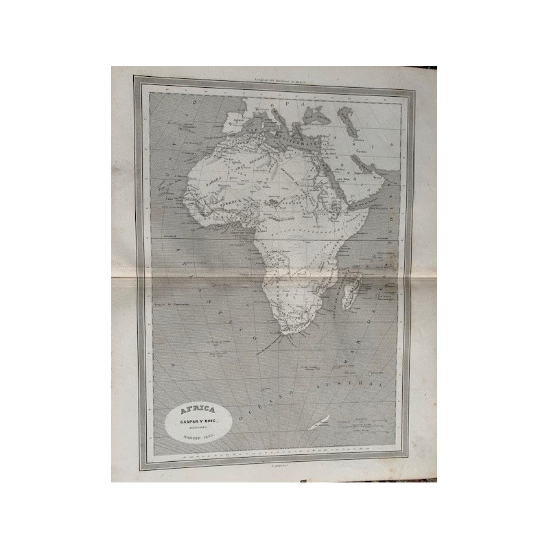 Mappa dell'Africa. Incisa da R. Alabern (1852)
