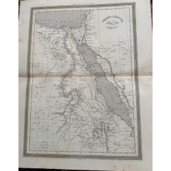 Carte de l'Égypte et de l'Arabie. Gravé par R. Alabern (1853)